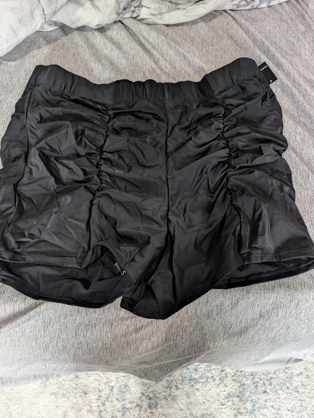 torrid Black Ruched Swim Shorts